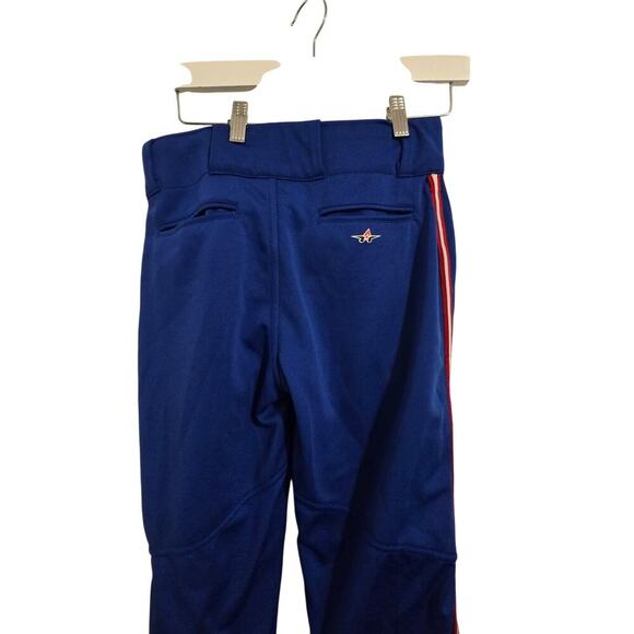 Alleson Youth Baseball Pants Blue White Red Trim Size Large Athletic Sports - Picture 5 of 7